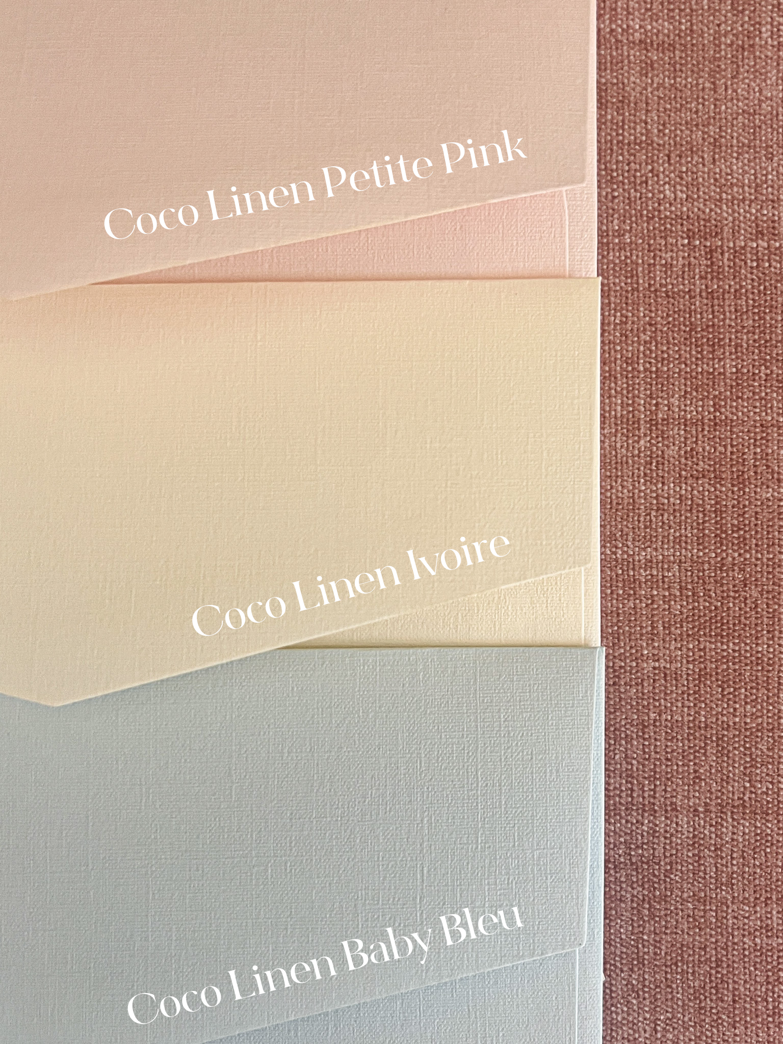 Envelopes Coco Linen Baby Bleu