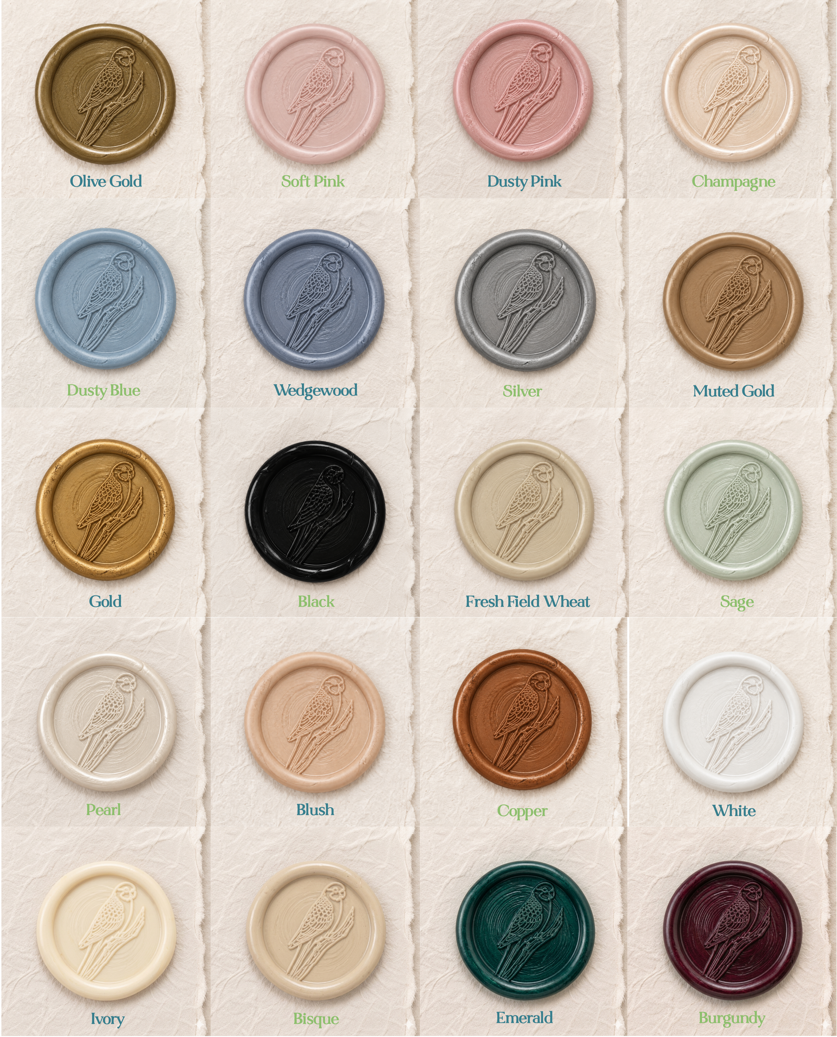 Custom Monogram Wax Seals Two Letters