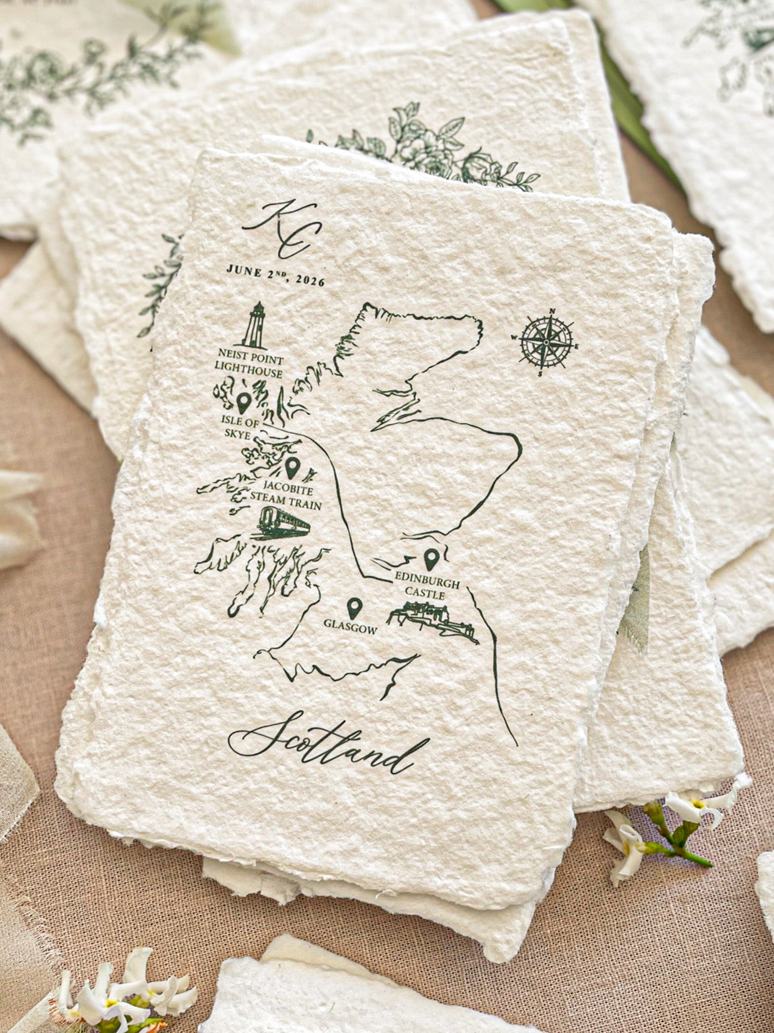 Custom Map Illustrations • Line and Watercolour Art Hand Drawn