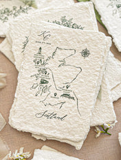 Custom Map Illustrations • Line and Watercolour Art Hand Drawn