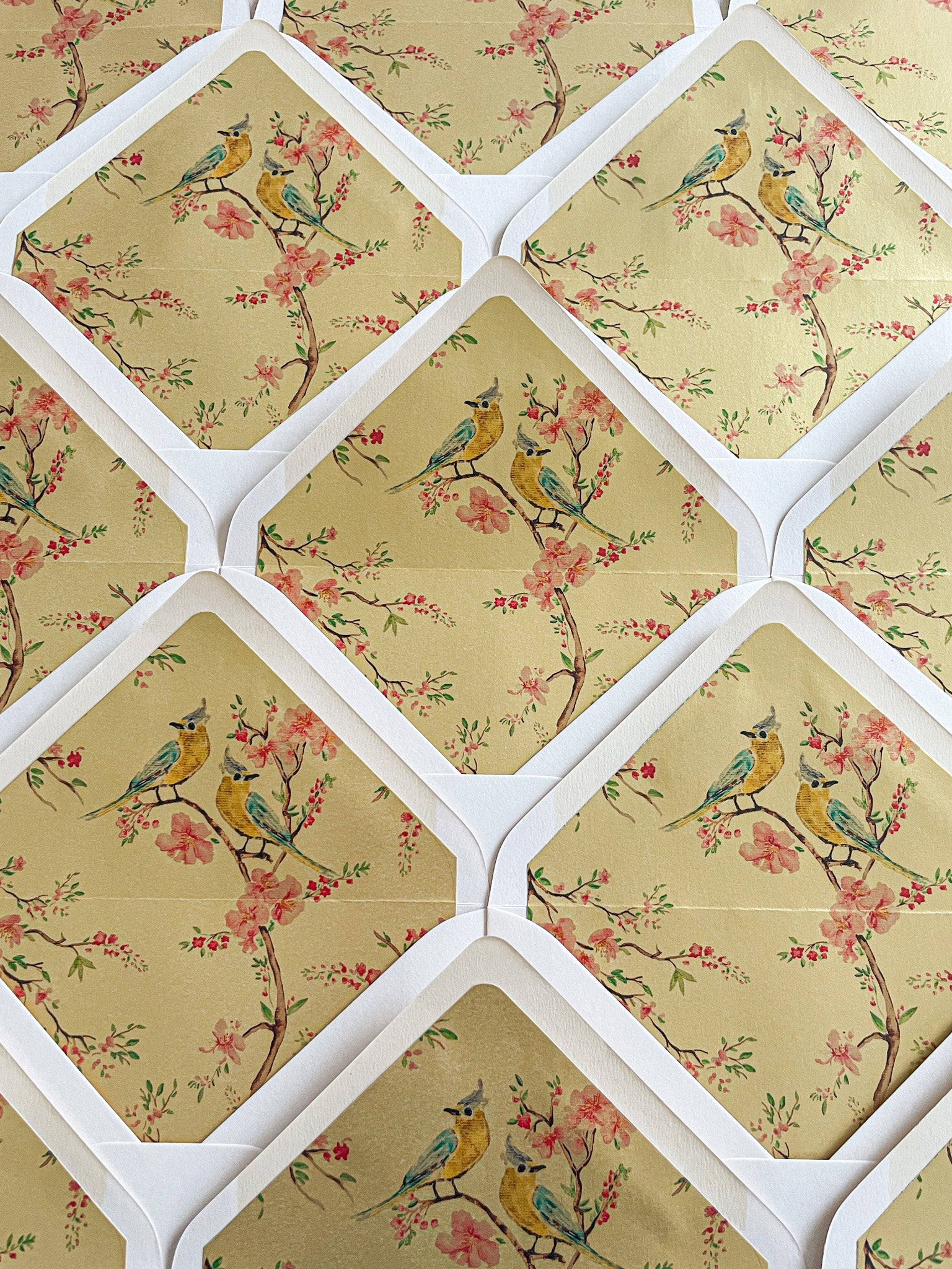 Envelope Liners • Chinoiserie Birds Artwork