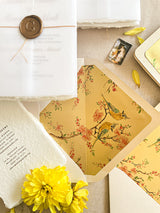 Envelope Liners • Chinoiserie Birds Artwork