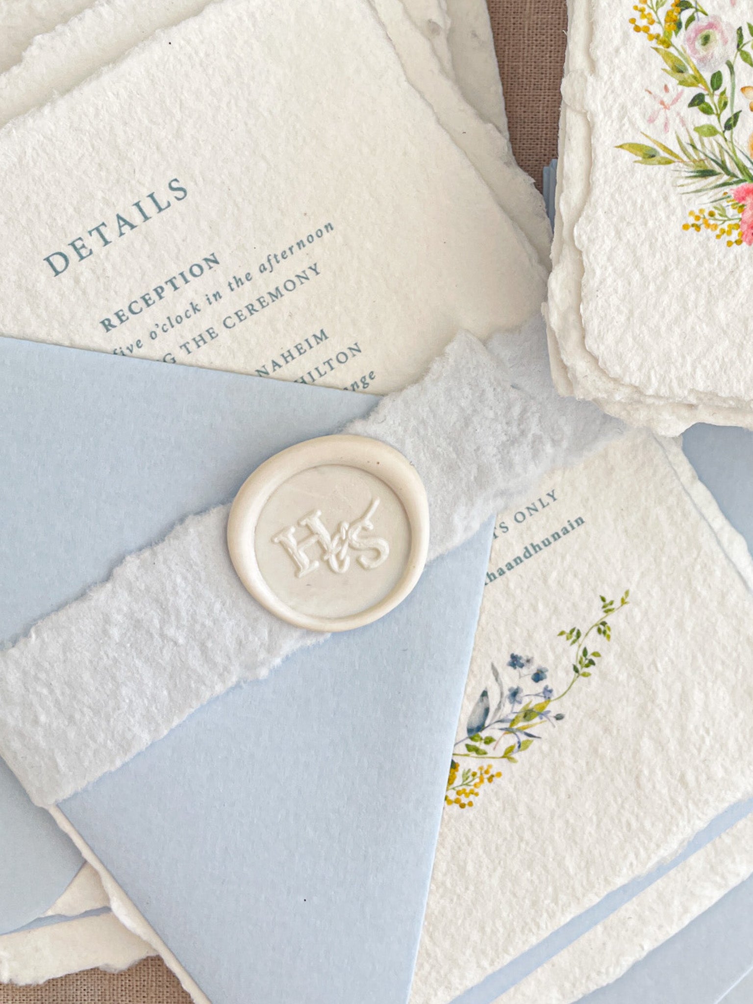Handmade Paper Belly Bands & Wax Seals