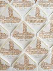 Envelope Liners • Custom Venue Illustration Hand Drawn Line