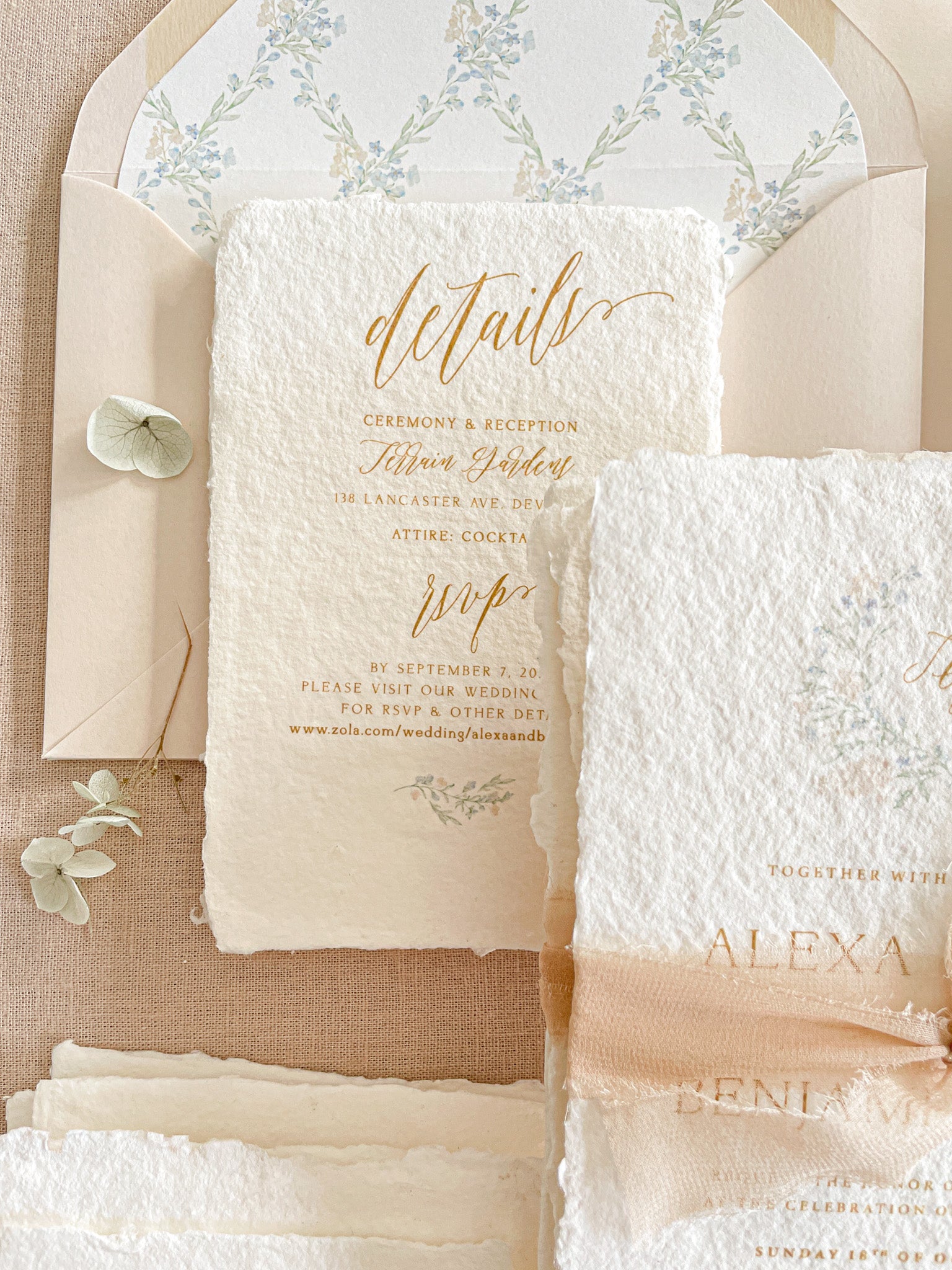 Envelope Liners • Blue Pattern
