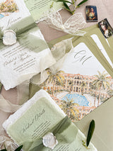 Envelope Liners • Custom Venue Illustration Hand Drawn Watercolour