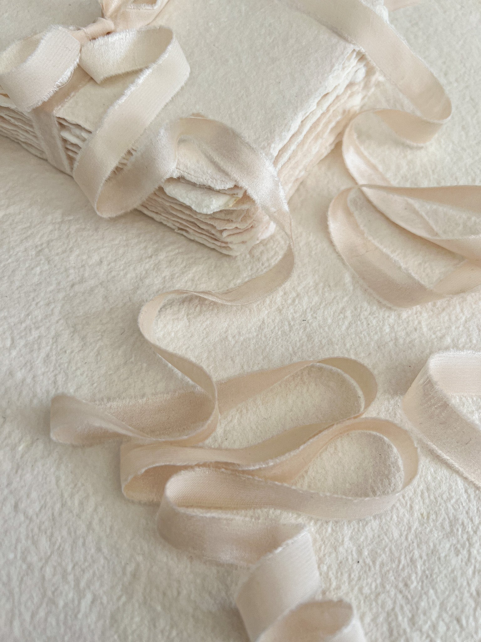 Cream Satin Silk Ribbons