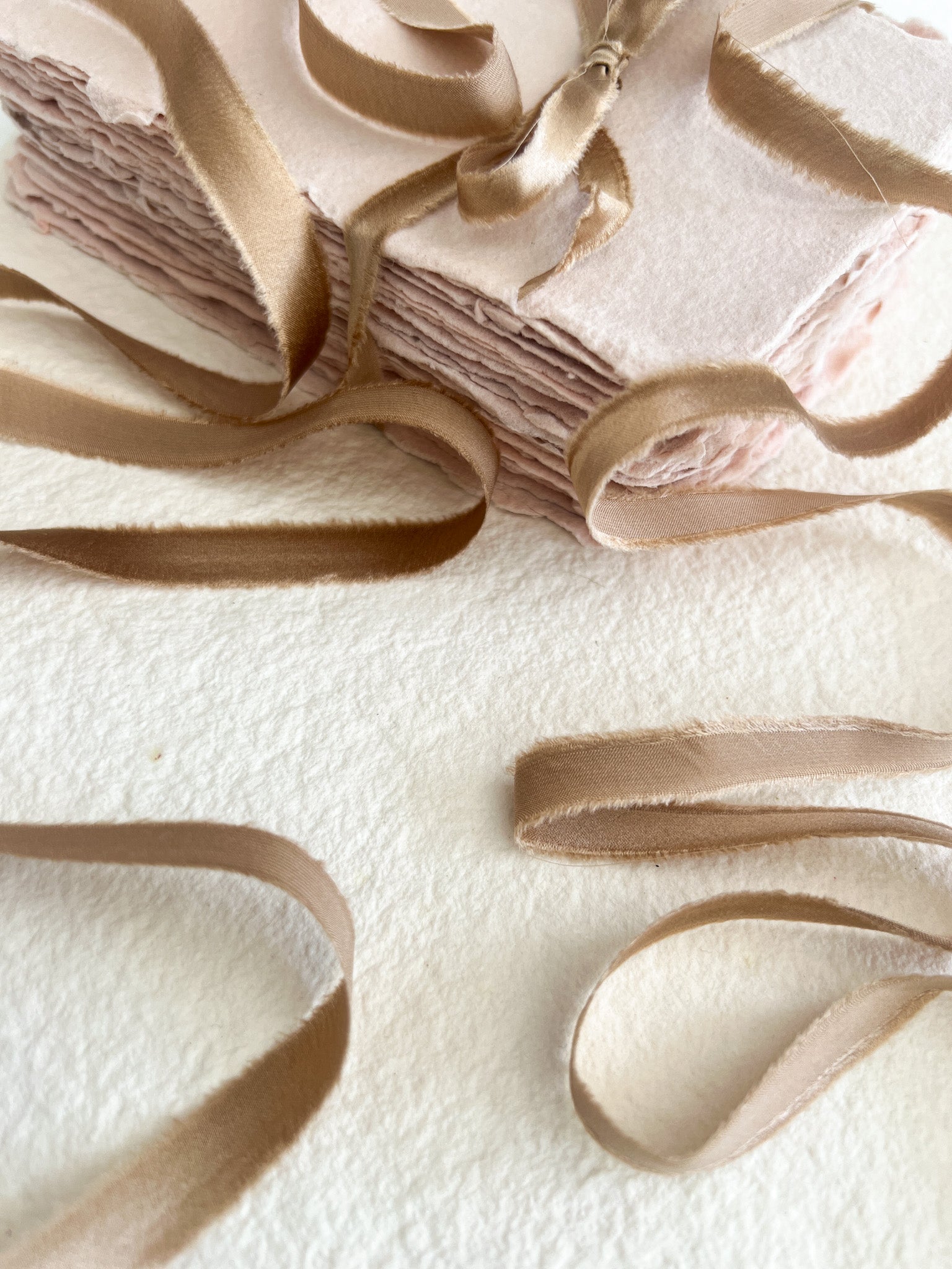 Latte Satin Silk Ribbons