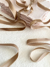 Latte Satin Silk Ribbons