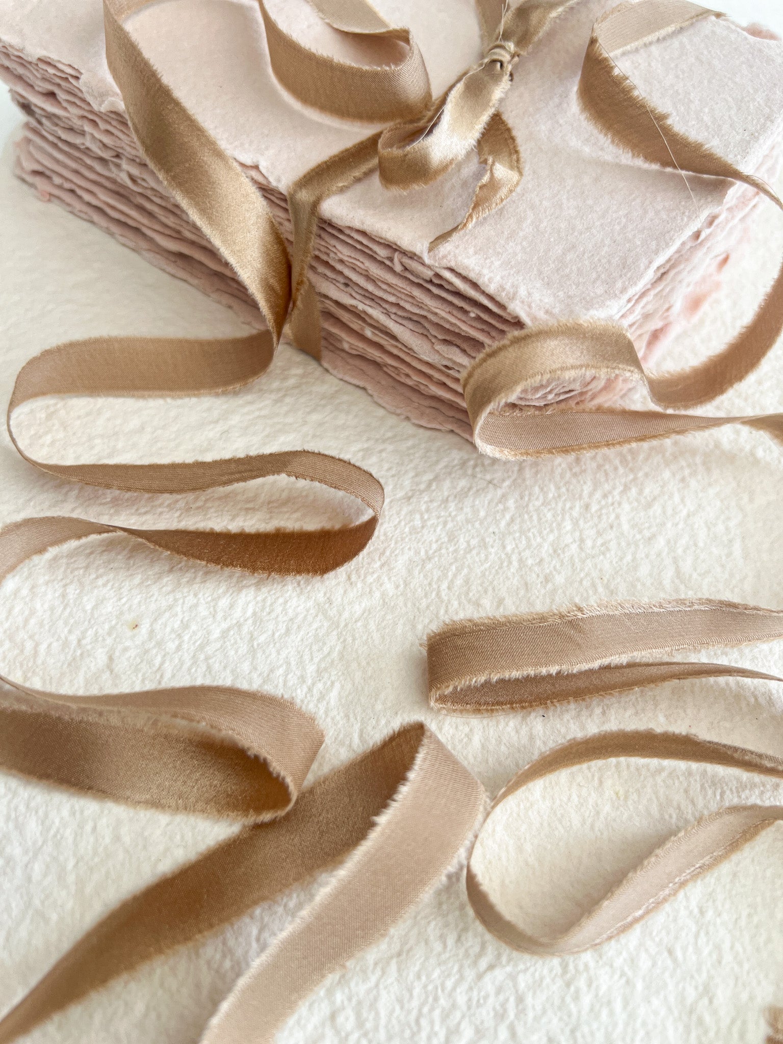 Latte Satin Silk Ribbons