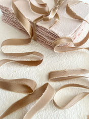 Latte Satin Silk Ribbons