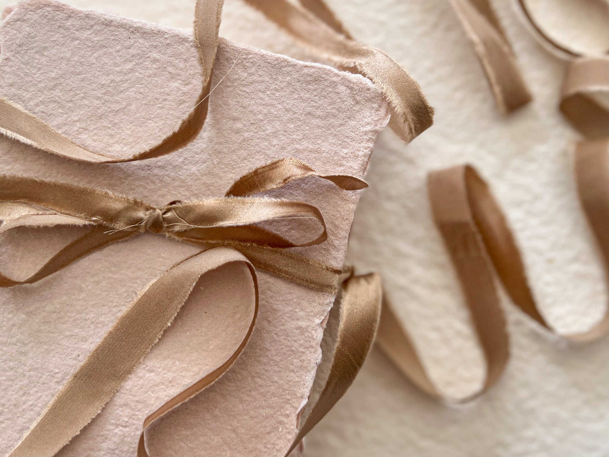 Latte Satin Silk Ribbons