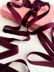 Burgundy Satin Silk Ribbons