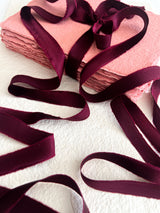 Burgundy Satin Silk Ribbons