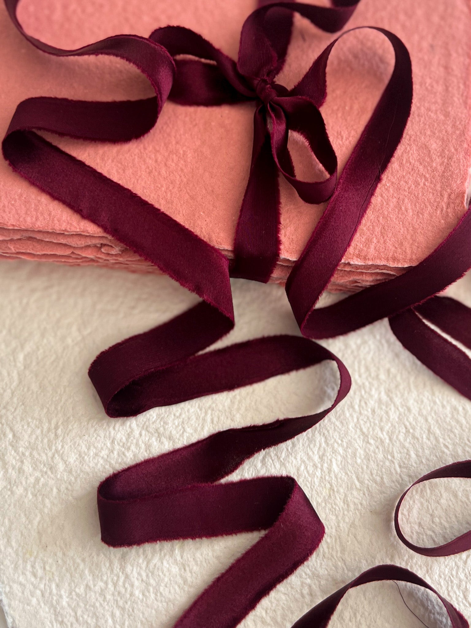 Burgundy Satin Silk Ribbons