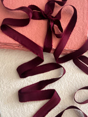 Burgundy Satin Silk Ribbons
