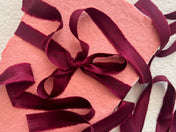 Burgundy Satin Silk Ribbons