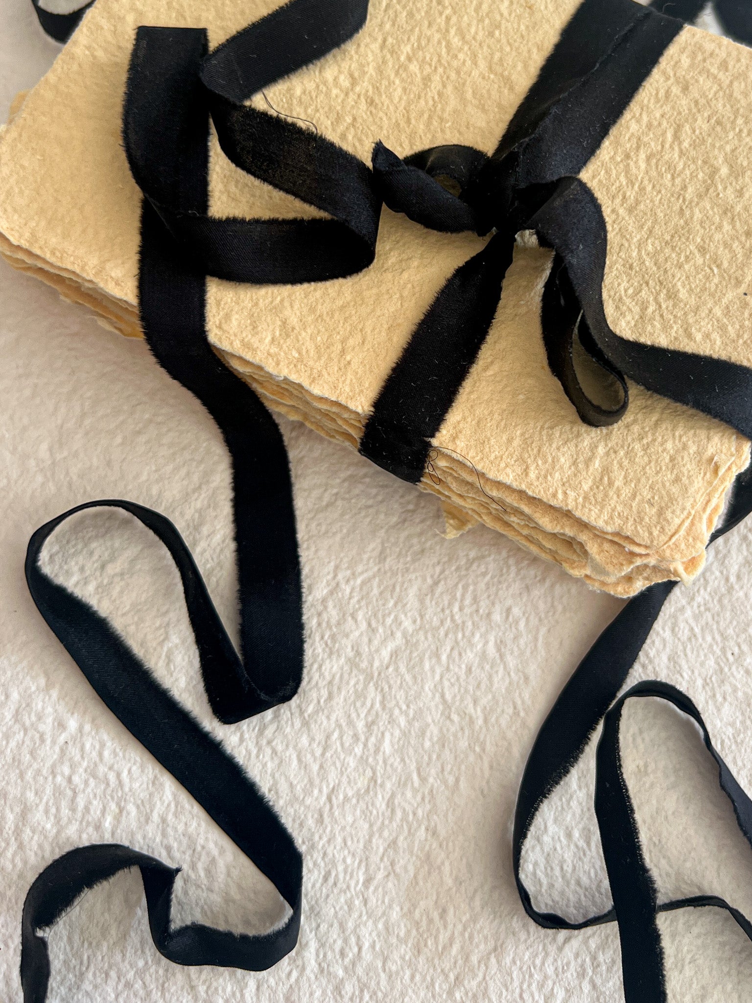 Black Satin Silk Ribbons