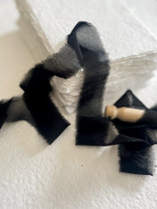 Black Silk Ribbons Wispy