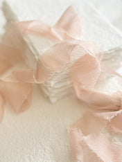 Dusty Pink Silk Ribbons Wispy