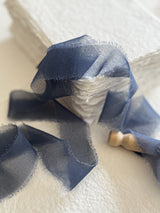 Dusty Blue Silk Ribbons Wispy