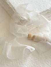 White Silk Ribbons Wispy