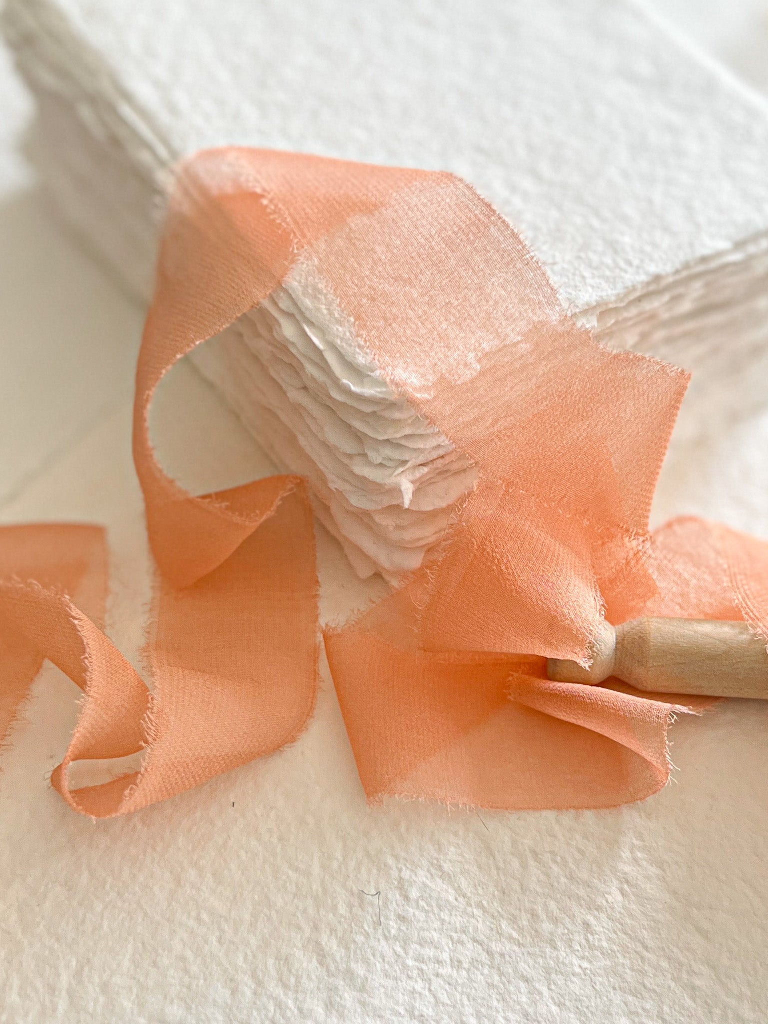 Melon Silk Ribbons Wispy
