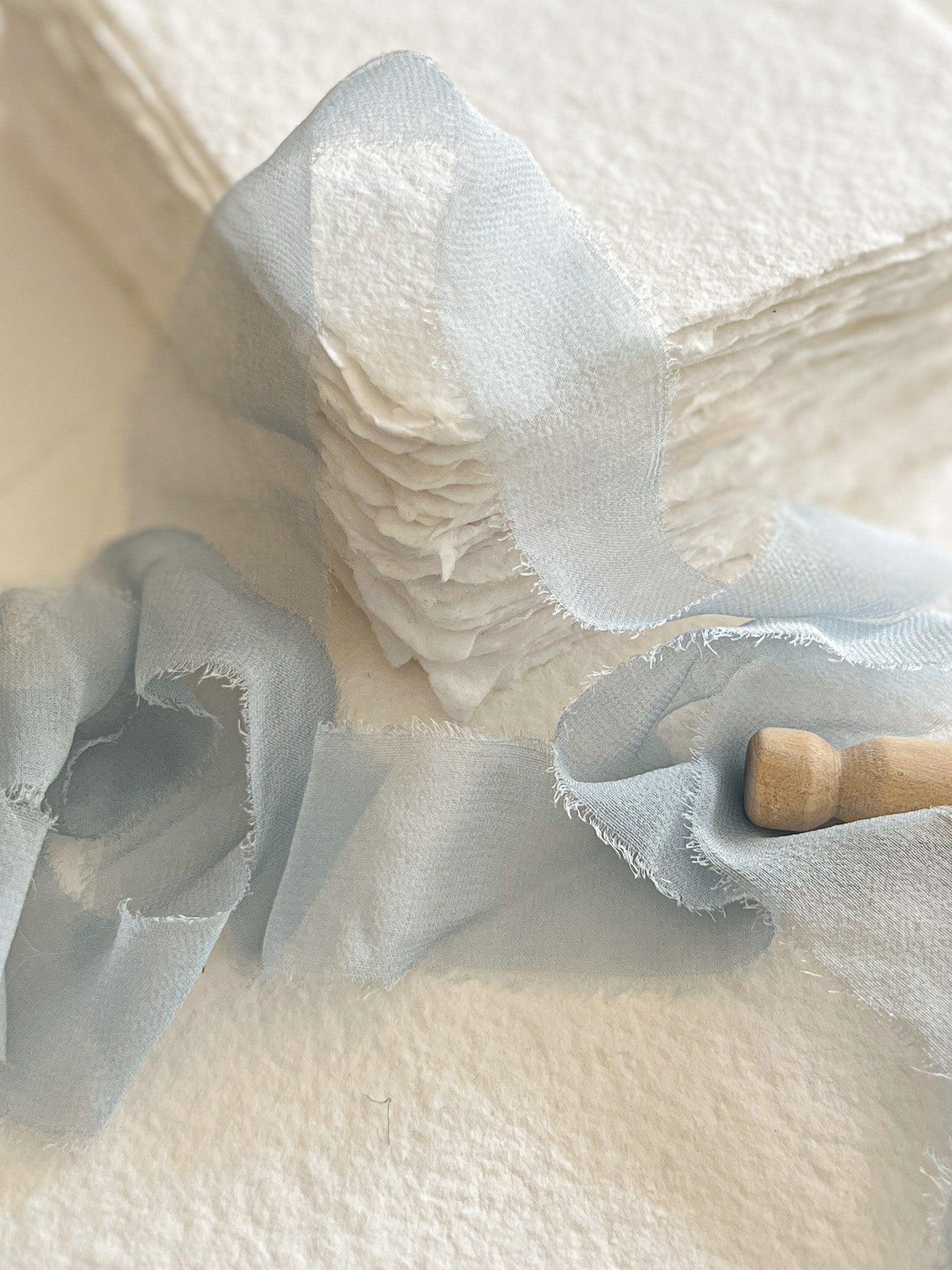 Blue Silk Ribbons Wispy