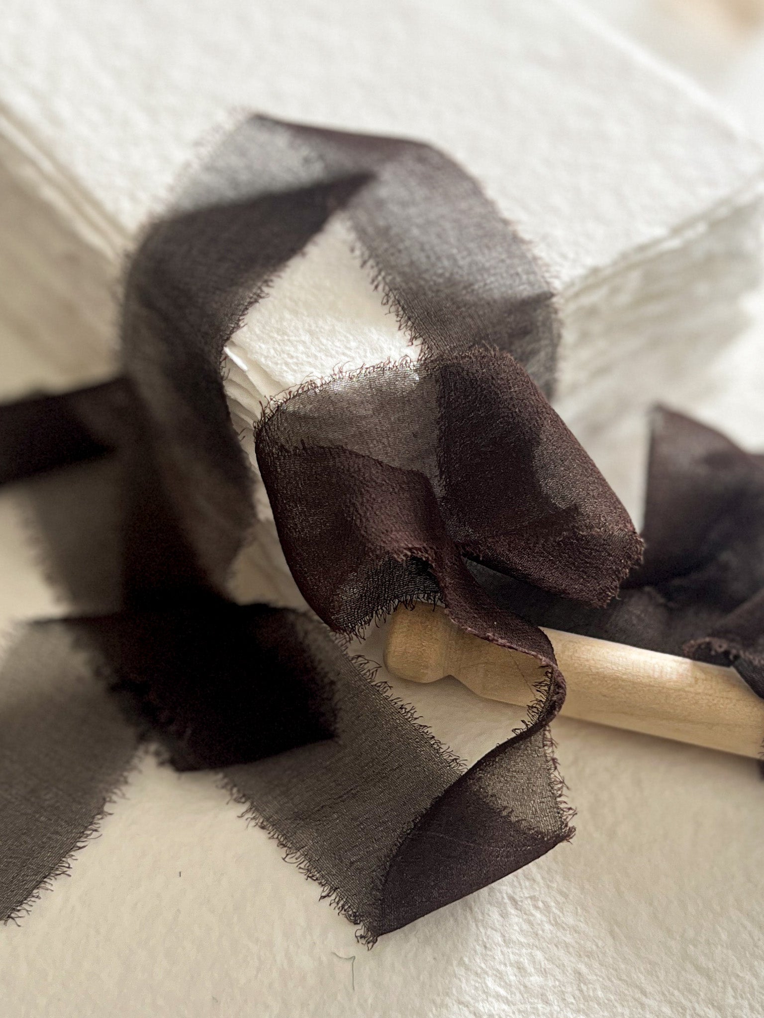 Chocolate Silk Ribbons Wispy