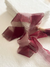 Burgundy Silk Ribbons Wispy