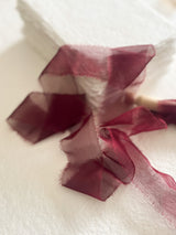 Burgundy Silk Ribbons Wispy