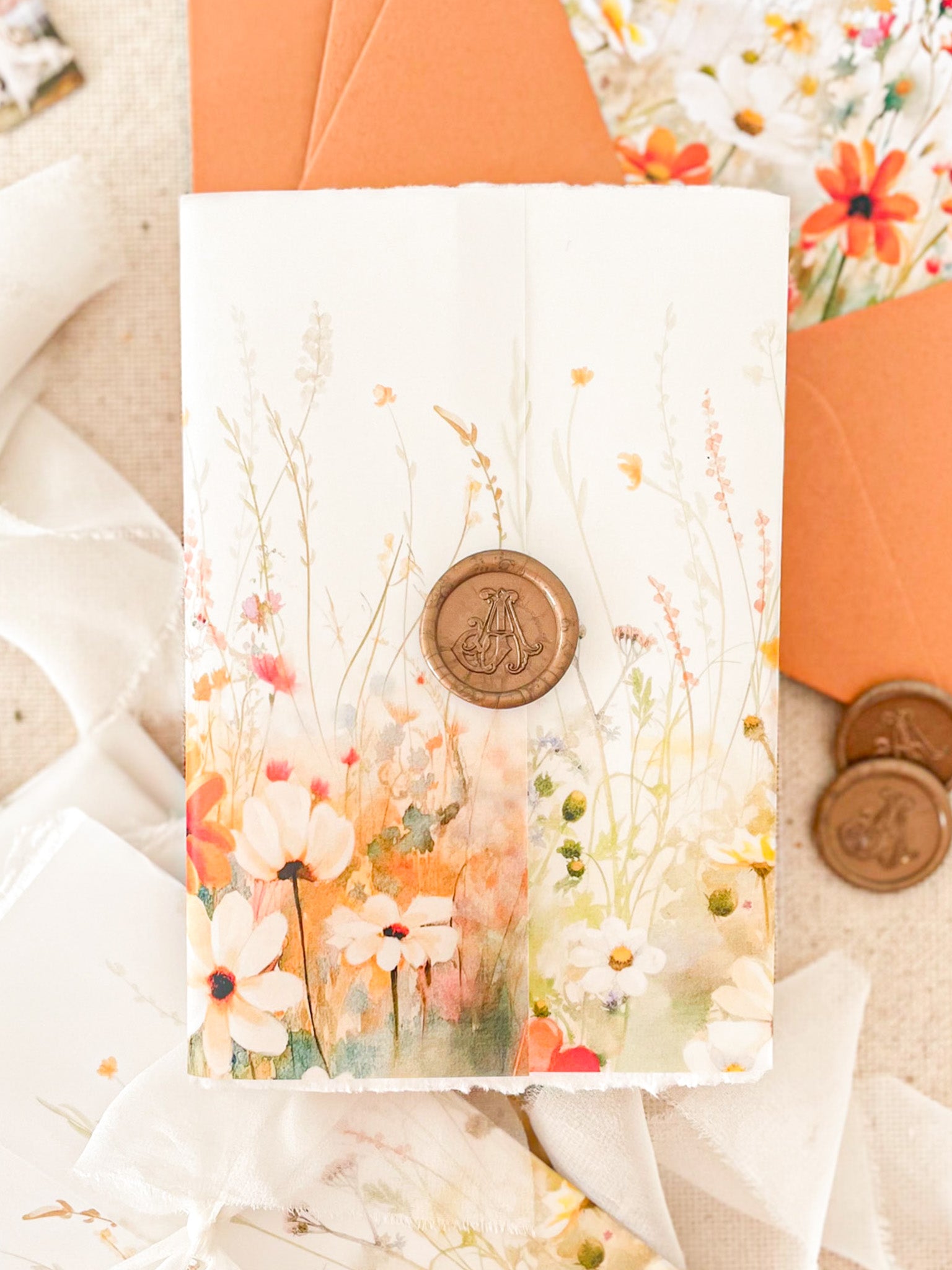 Vellum Jackets Printed Orange Field