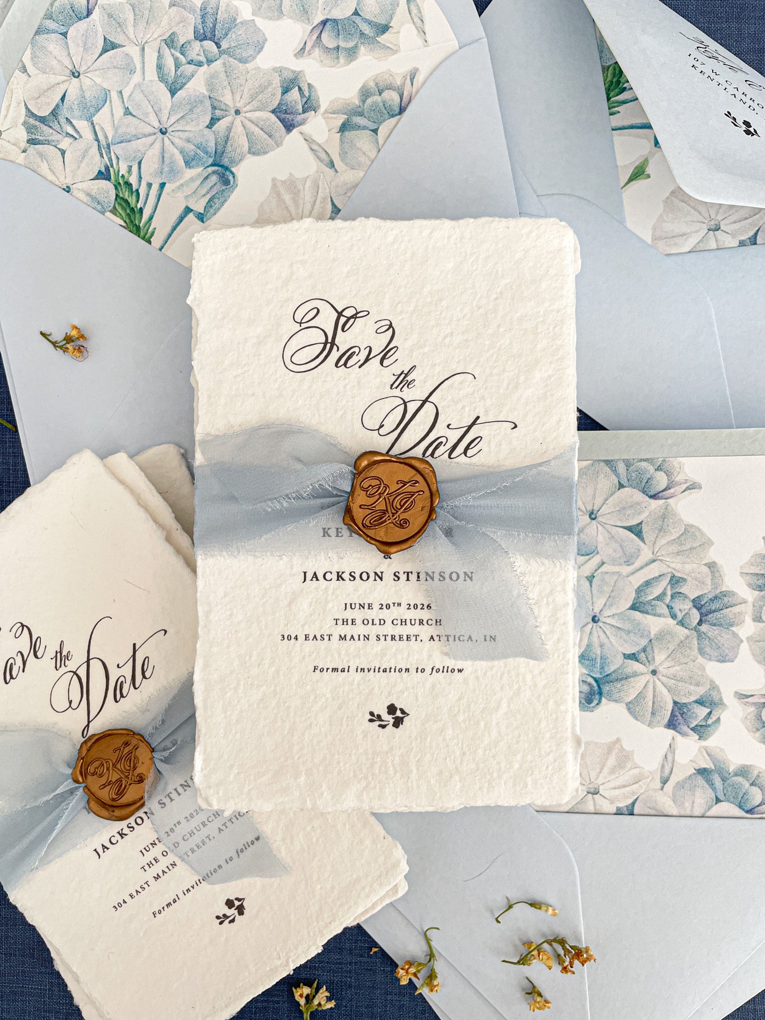 Envelope Liners • French Hydrangea