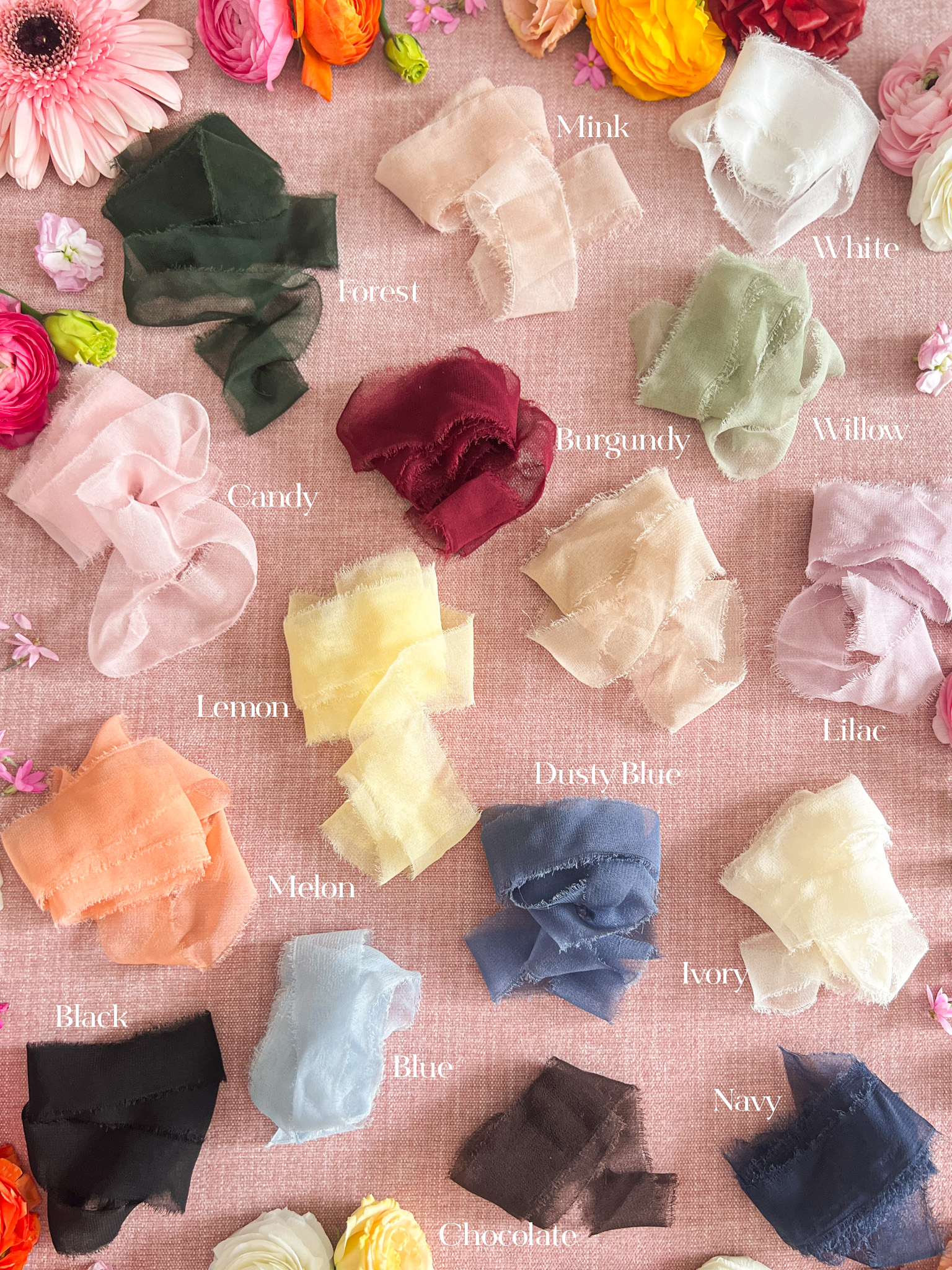 Melon Silk Ribbons Wispy
