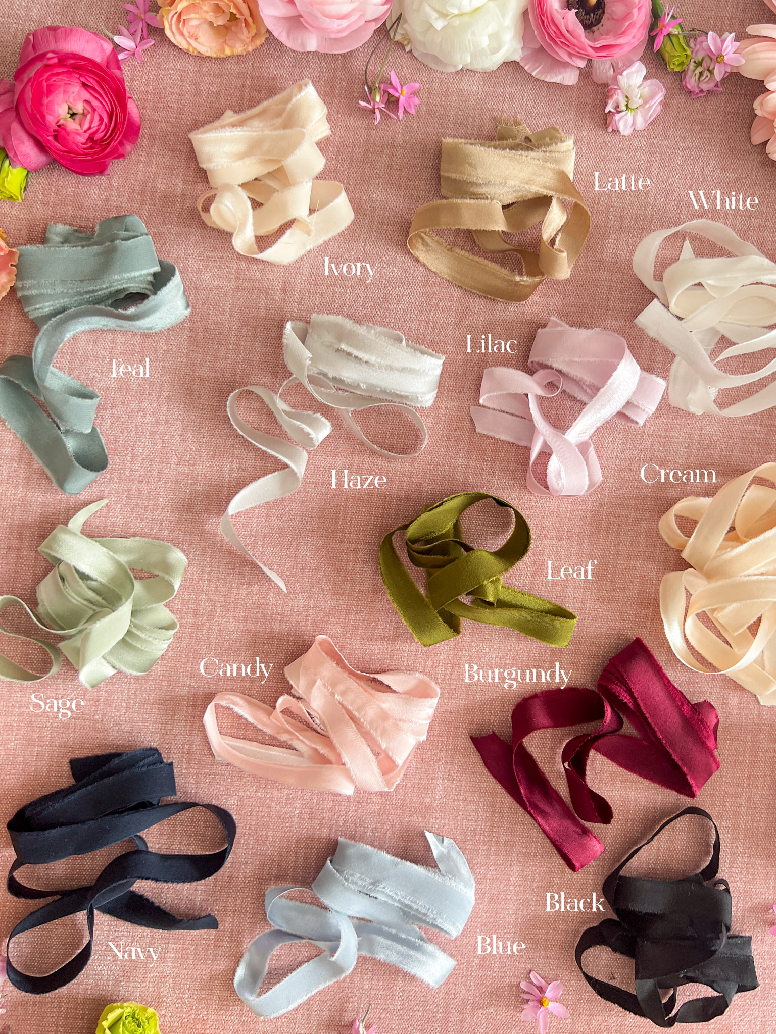 Burgundy Satin Silk Ribbons