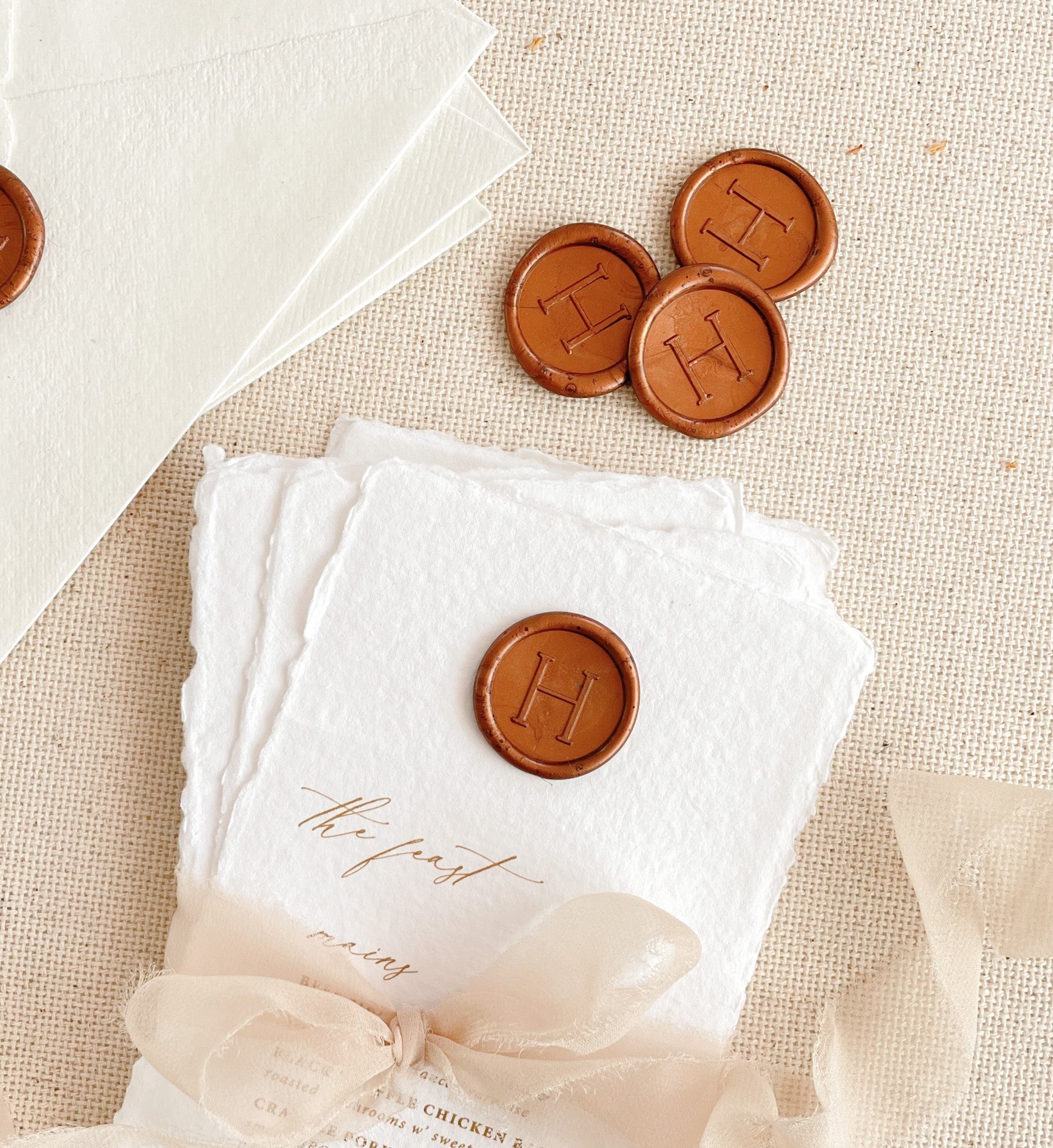 Custom Monogram Wax Seals One Monogram Letter