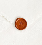 Custom Monogram Wax Seals Two Letters Wreath