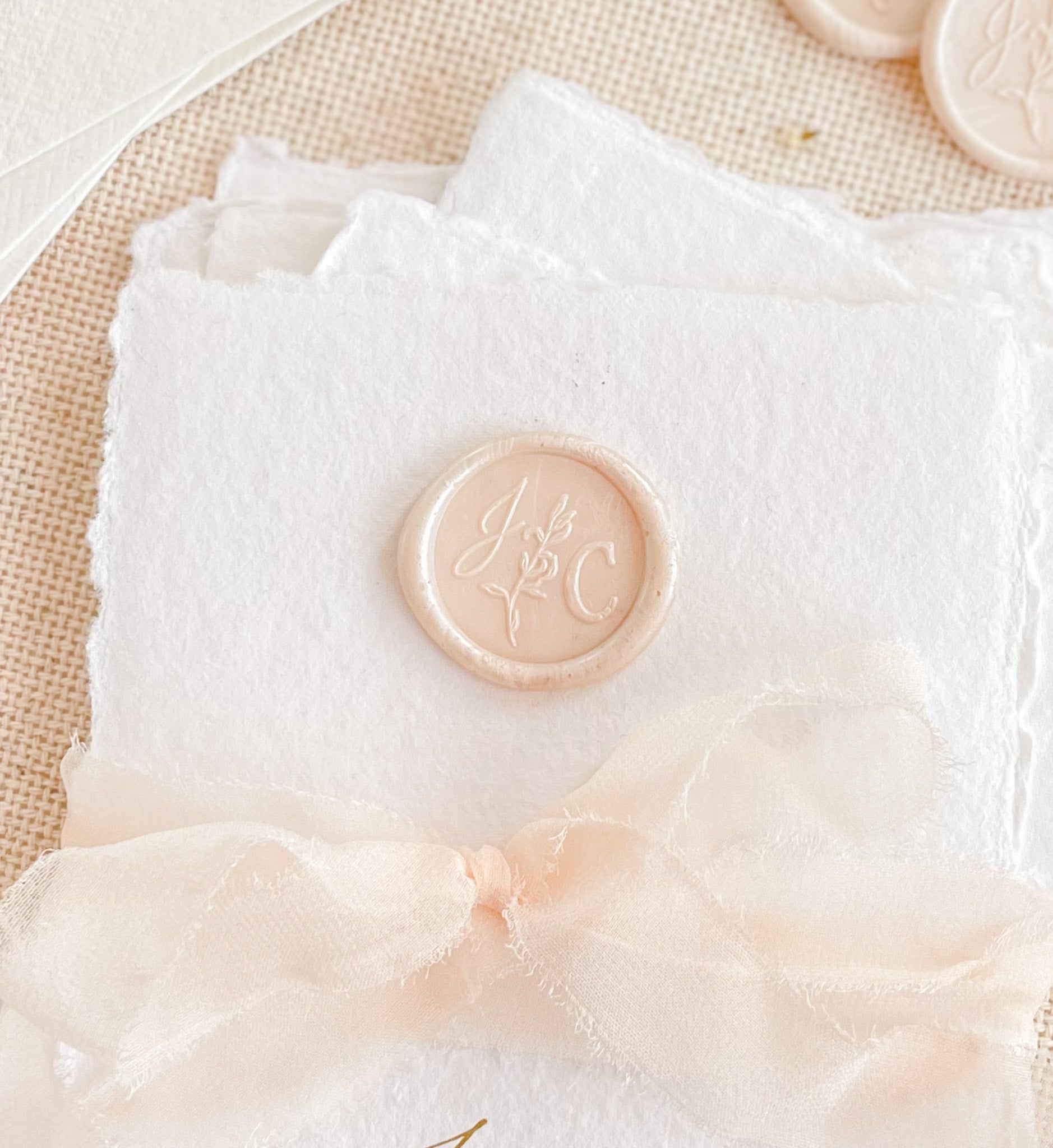 Custom Monogram Wax Seals Two Letters Branch