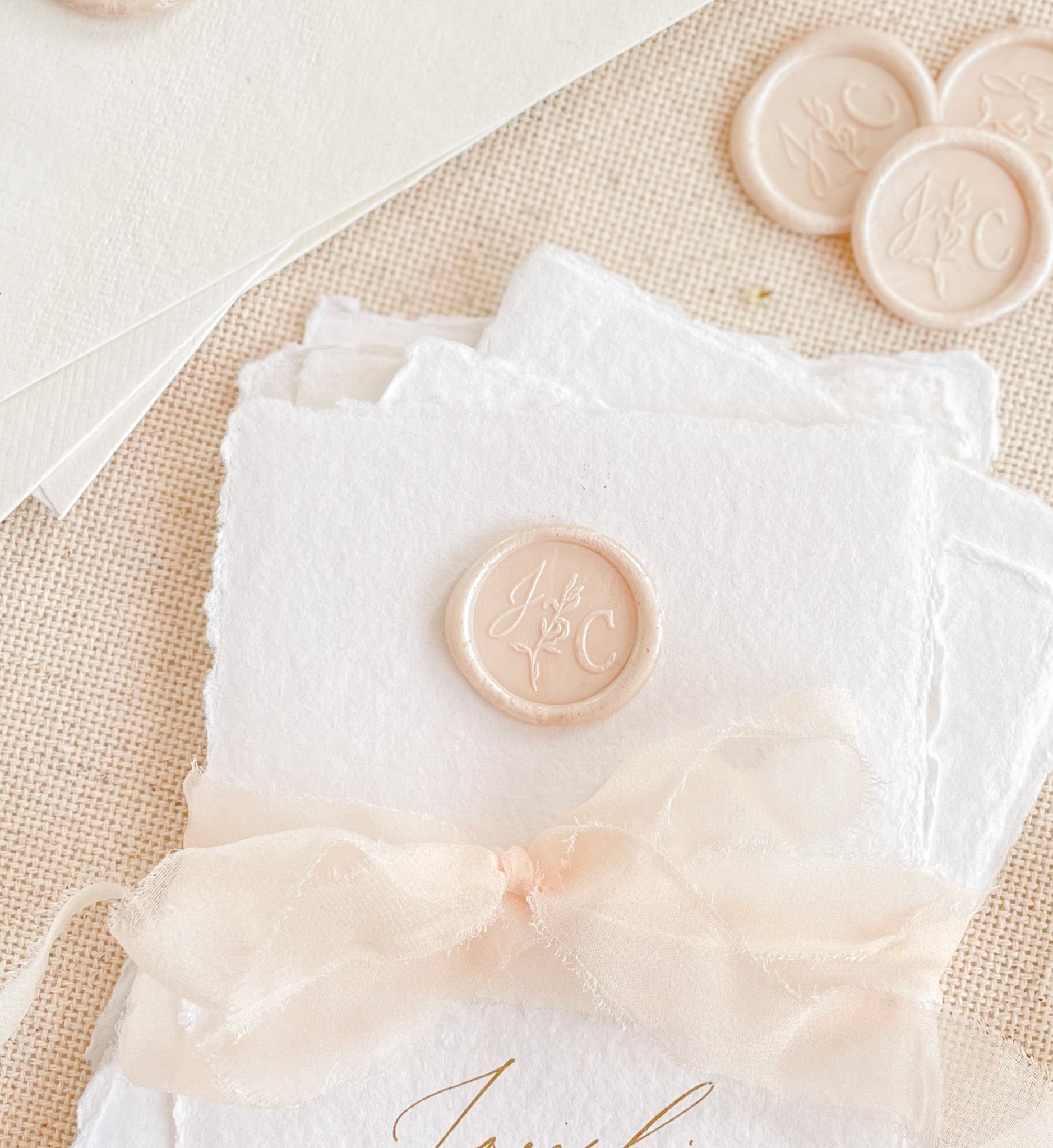 Custom Monogram Wax Seals Two Letters Branch
