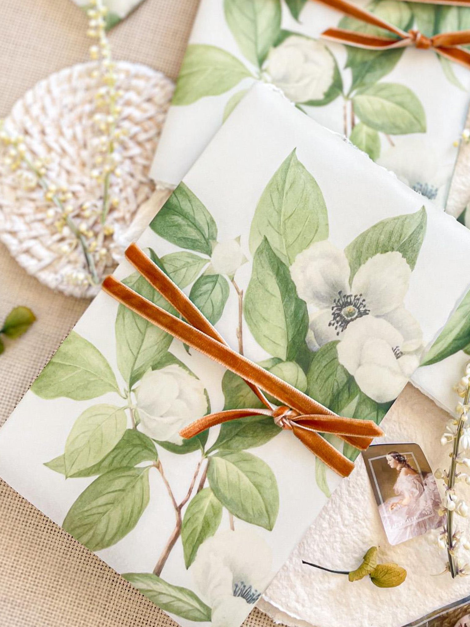 Vellum Jackets Printed  Silky Camellia