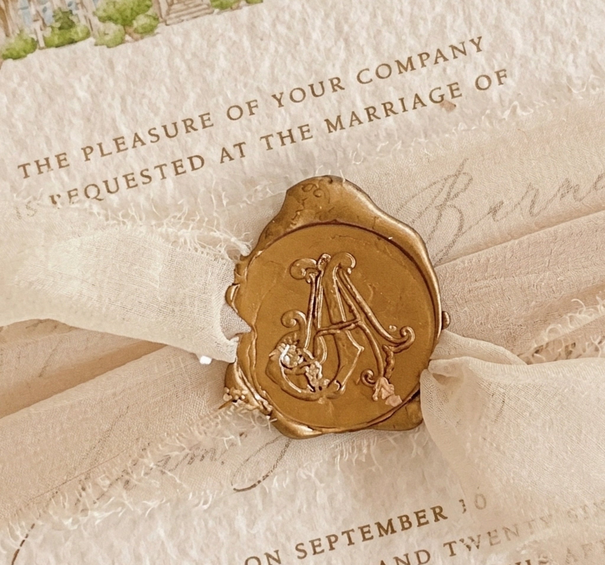 Golden Leaf on Wax Seals